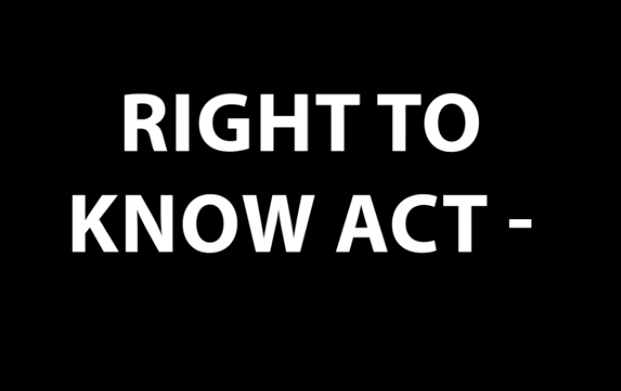 Right to Know Act