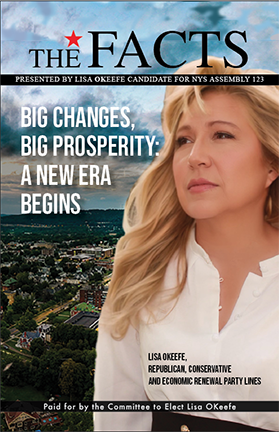 The Facts - big changes Big Prosperity - a new era begins Lisa OKeefe republican, conservative, and economic renewal party lines