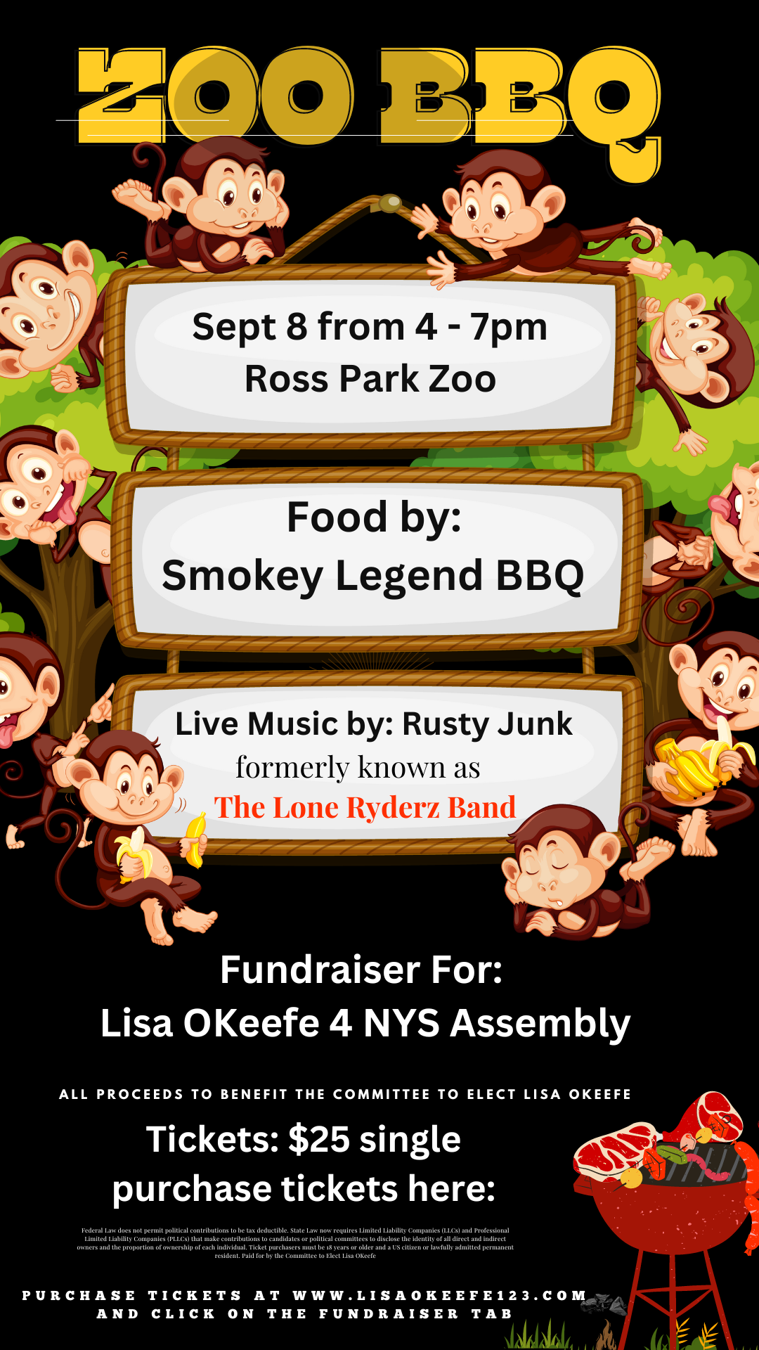 zoo BBQ fundraiser for Lisa OKeefe